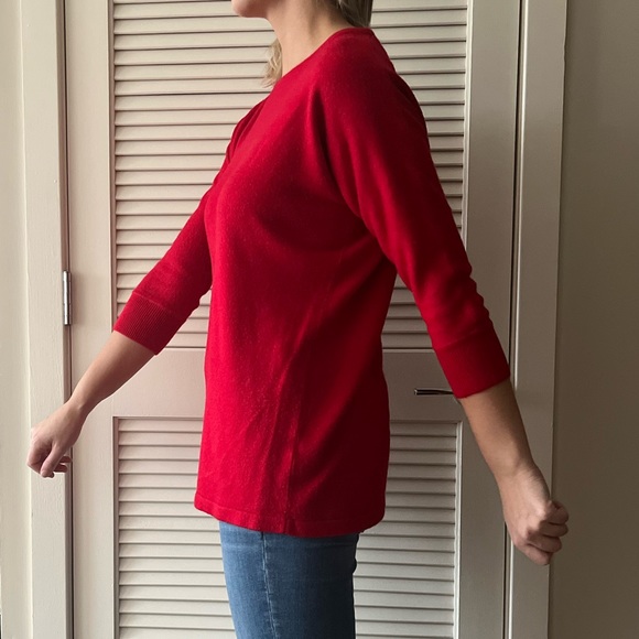 FOREVER 21 soft red 3/4 length sweater - Picture 7 of 7
